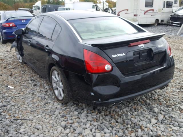 1N4BA41E57C850826 - 2007 NISSAN MAXIMA SE BLACK photo 3