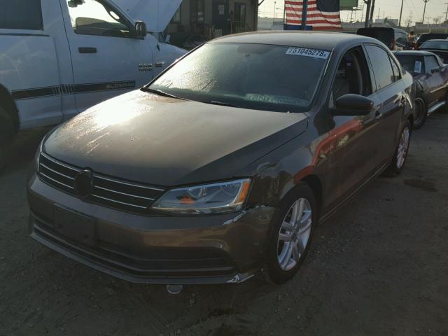 3VW2K7AJ8FM214398 - 2015 VOLKSWAGEN JETTA BASE Շագանակագույն լուսանկար 2