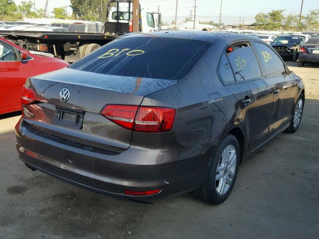 3VW2K7AJ8FM214398 - 2015 VOLKSWAGEN JETTA BASE Շագանակագույն լուսանկար 4