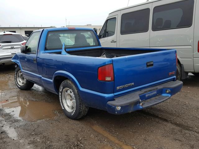 1GTCS1452YK273928 - 2000 GMC SONOMA BLUE photo 3