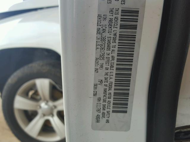 1C4NJDBB7GD617925 - 2016 JEEP COMPASS SP 白色 照片 10