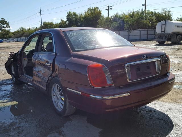 KMHFU45E94A294603 - 2004 HYUNDAI XG 350 BURGUNDY photo 3