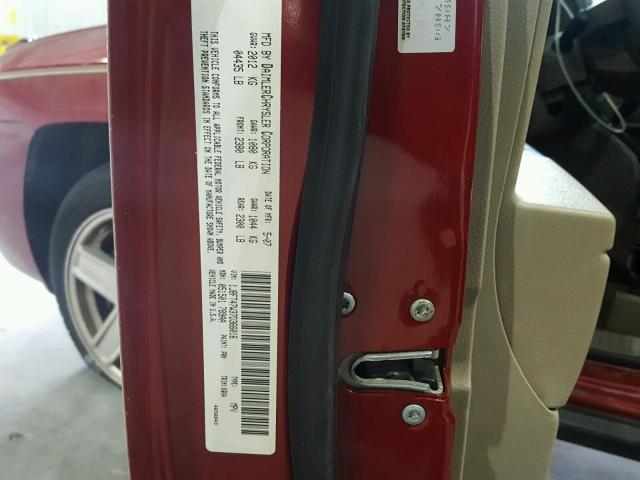 1J8FT47W37D366016 - 2007 JEEP COMPASS RED photo 10