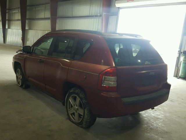 1J8FT47W37D366016 - 2007 JEEP COMPASS RED photo 3