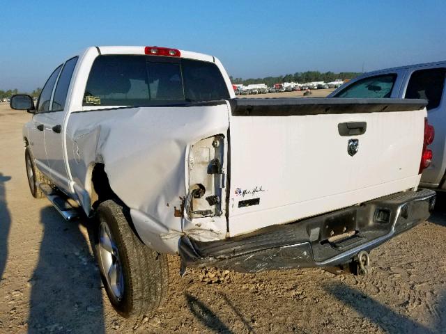 1D7HA18N58J112813 - 2008 DODGE RAM 1500 S WHITE photo 3