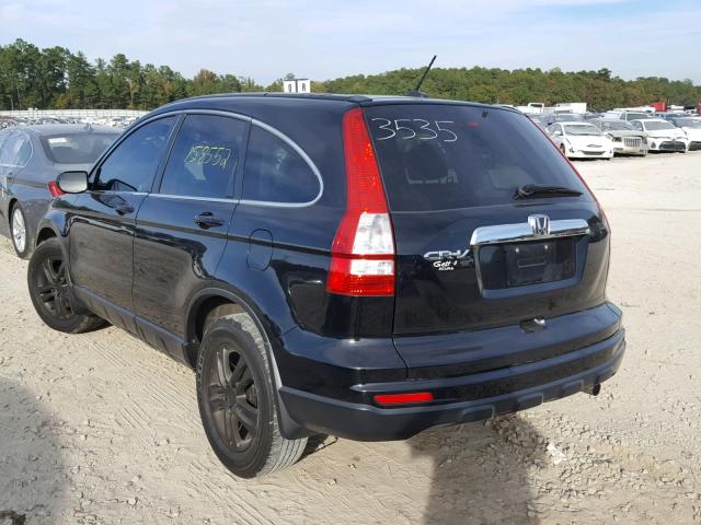 5J6RE3H70AL003535 - 2010 HONDA CR-V EXL BLACK photo 3