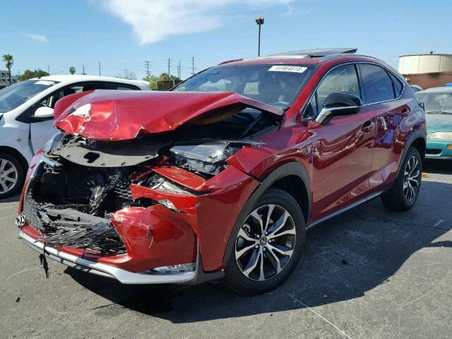 JTJYARBZ1H2072533 - 2017 LEXUS NX 200T RED photo 2