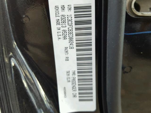 1C3CDFCB3ED802418 - 2014 DODGE DART LIMIT BLACK photo 10