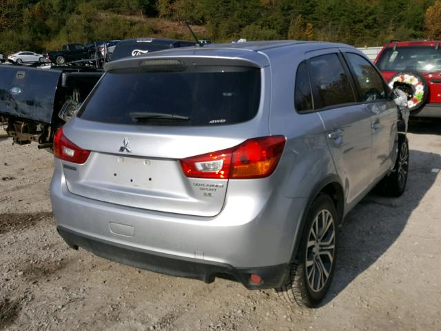 JA4AR3AW2GZ057741 - 2016 MITSUBISHI OUTLANDER SILVER photo 4