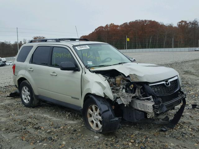 4F2CZ96108KM09512 - 2008 MAZDA TRIBUTE S CREAM photo 1