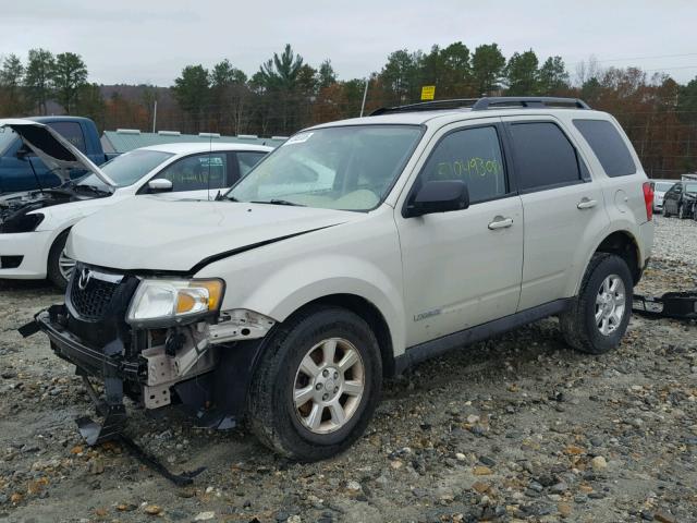 4F2CZ96108KM09512 - 2008 MAZDA TRIBUTE S CREAM photo 2