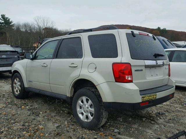 4F2CZ96108KM09512 - 2008 MAZDA TRIBUTE S CREAM photo 3