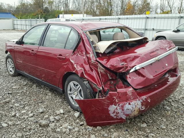 1G1ZS51F16F123550 - 2006 CHEVROLET MALIBU LS წითელი ფოტო 3