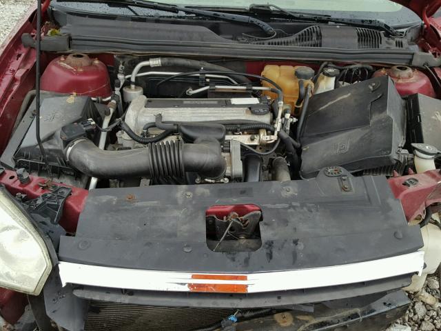 1G1ZS51F16F123550 - 2006 CHEVROLET MALIBU LS წითელი ფოტო 7