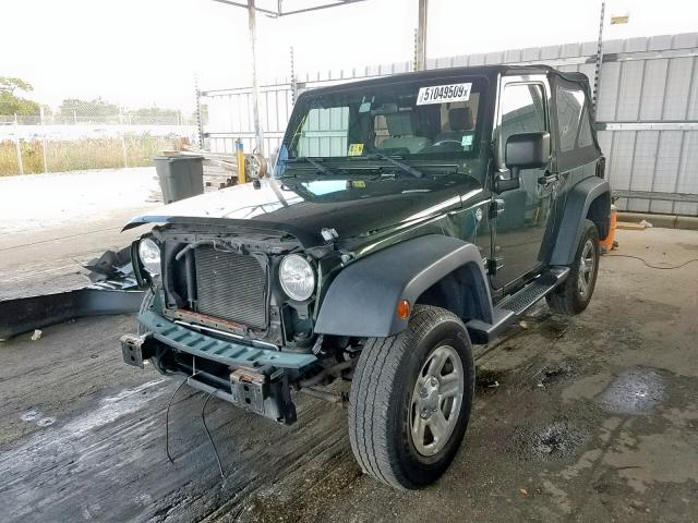 1J4AA2D19AL135858 - 2010 JEEP WRANGLER S GREEN photo 2