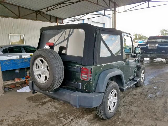 1J4AA2D19AL135858 - 2010 JEEP WRANGLER S GREEN photo 4