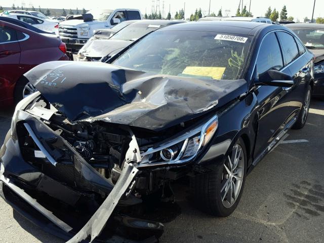 5NPE34AB6FH070389 - 2015 HYUNDAI SONATA SPO BLACK photo 2