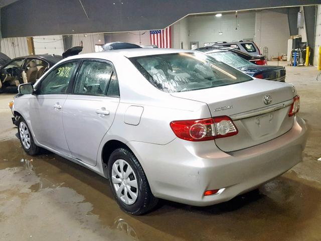 2T1BU4EEXBC726126 - 2011 TOYOTA COROLLA BA SILVER photo 3