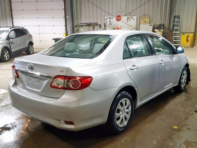 2T1BU4EEXBC726126 - 2011 TOYOTA COROLLA BA SILVER photo 4