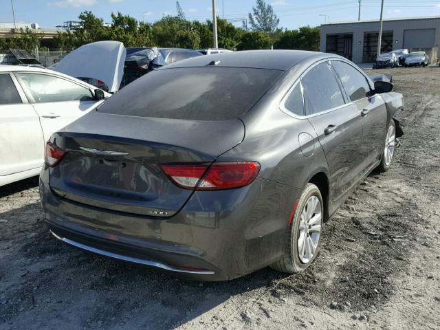 1C3CCCAB2FN616711 - 2015 CHRYSLER 200 LIMITE GRAY photo 4