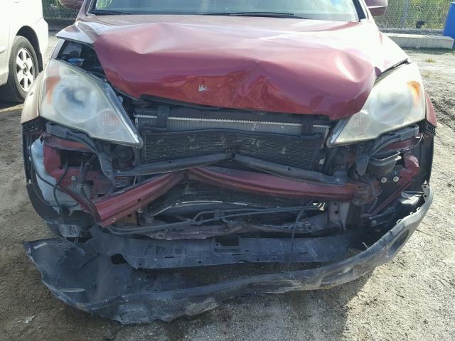 5J6RE38789L000345 - 2009 HONDA CR-V EXL BURGUNDY photo 9