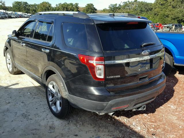 1FM5K7F96FGB22789 - 2015 FORD EXPLORER L BLACK photo 3