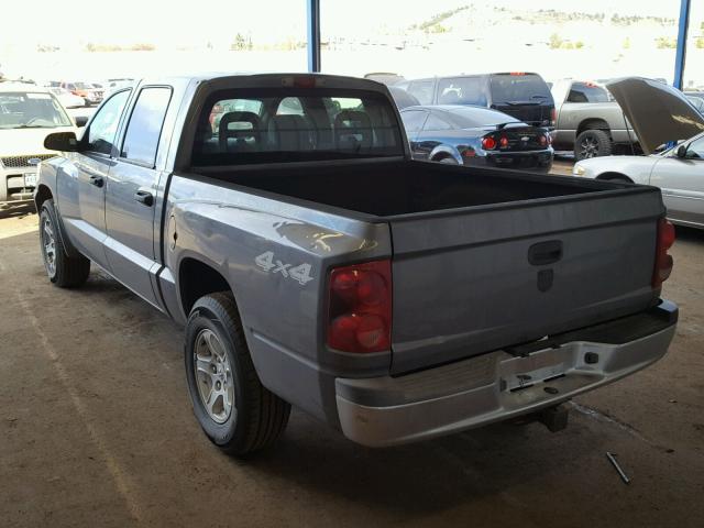 1D7HW48N05S224590 - 2005 DODGE DAKOTA QUA GRAY photo 3