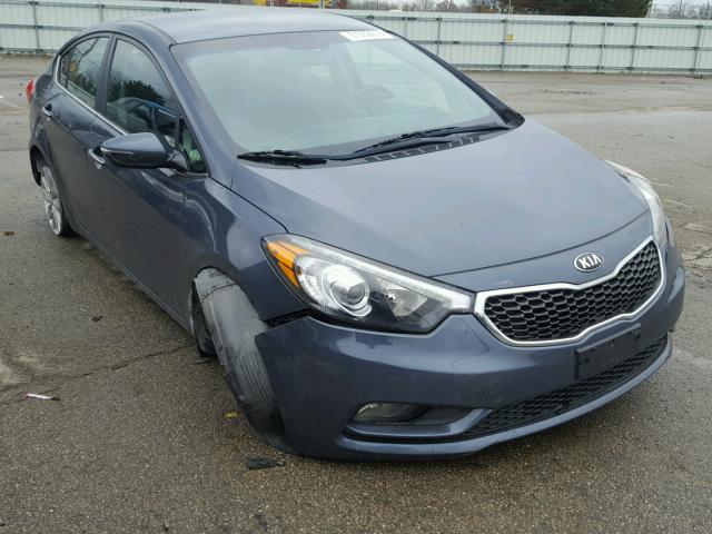 KNAFX4A89E5102325 - 2014 KIA FORTE EX BLUE photo 1