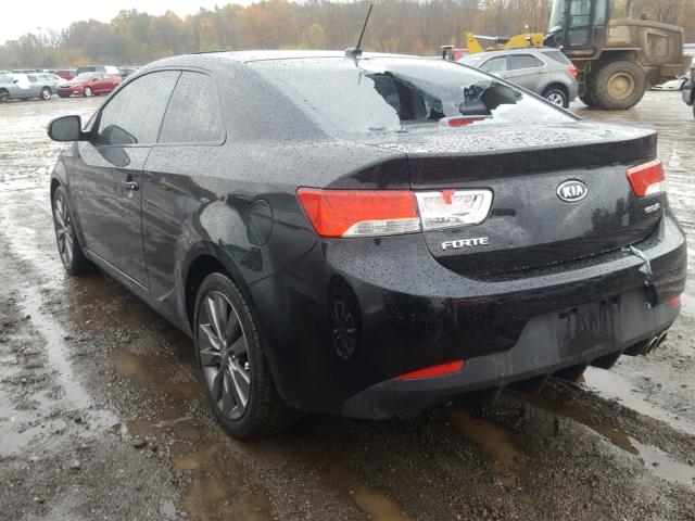 KNAFW6A39C5507570 - 2012 KIA FORTE SX BLACK photo 3