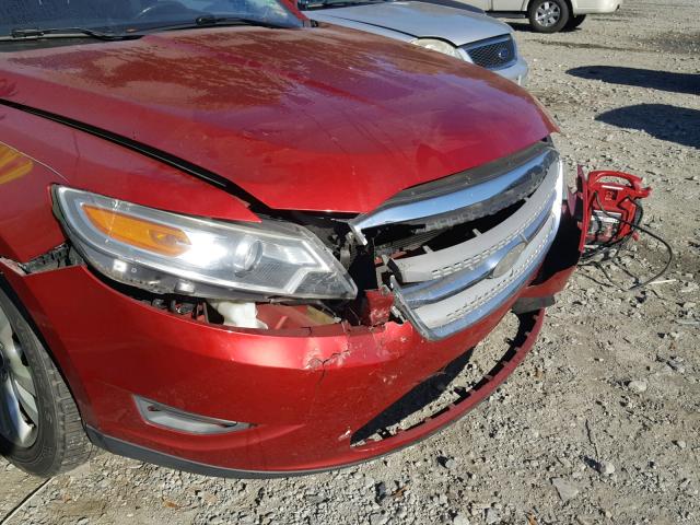 1FAHP2EW9AG148895 - 2010 FORD TAURUS SEL RED photo 9