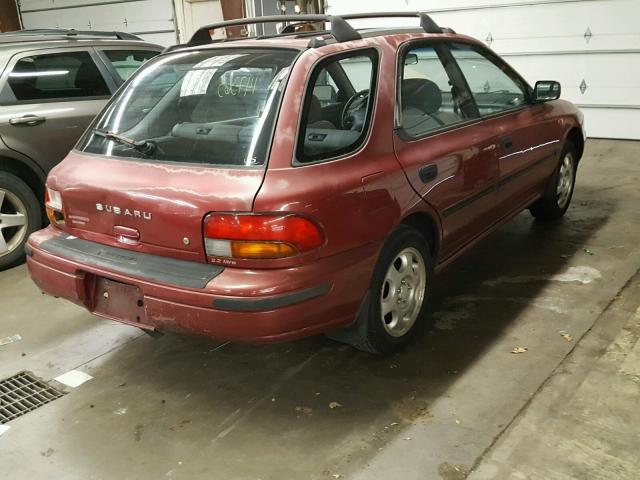 JF1GF6353SH813897 - 1995 SUBARU IMPREZA L RED photo 4