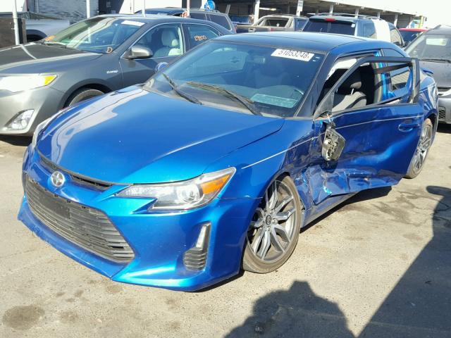 JTKJF5C75E3080208 - 2014 TOYOTA SCION TC 蓝色 照片 2