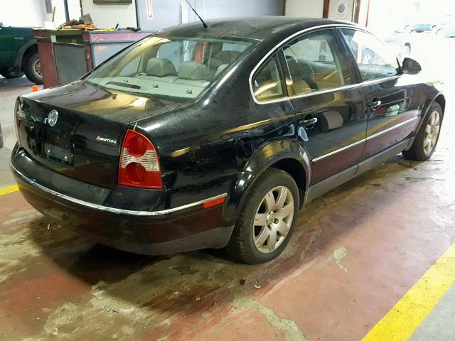 WVWBD63B65P052678 - 2005 VOLKSWAGEN PASSAT GLS BLACK photo 4