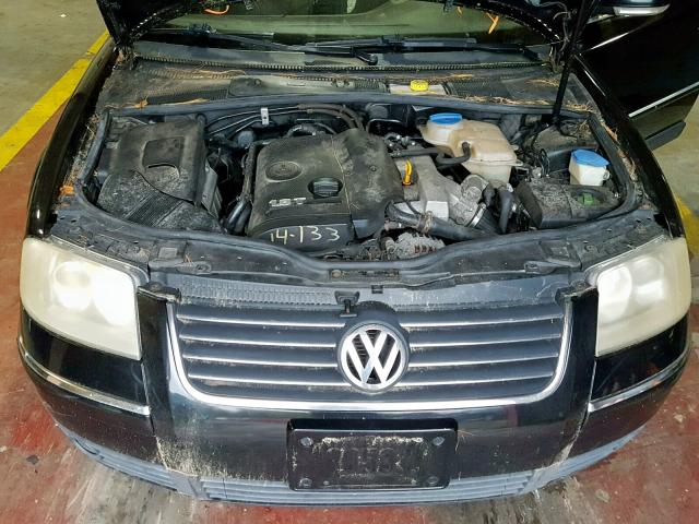 WVWBD63B65P052678 - 2005 VOLKSWAGEN PASSAT GLS BLACK photo 7