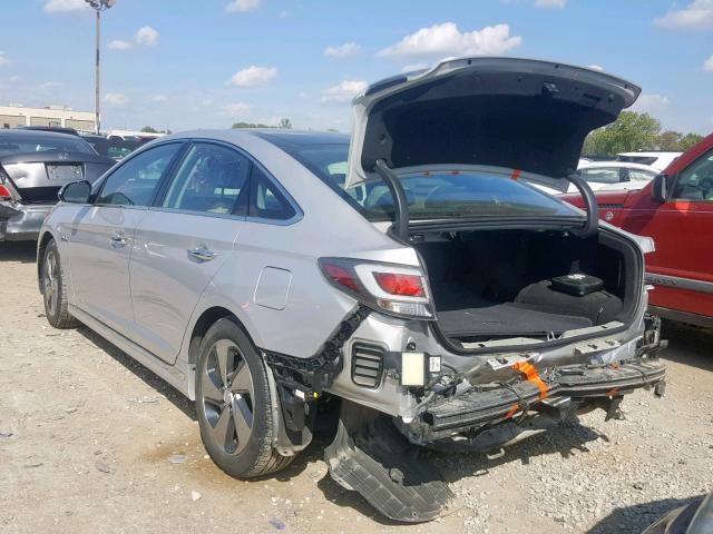 KMHE34L17HA051098 - 2017 HYUNDAI SONATA HYB SILVER photo 3