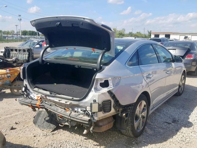 KMHE34L17HA051098 - 2017 HYUNDAI SONATA HYB SILVER photo 4