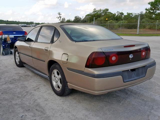 2G1WF52EX59145986 - 2005 CHEVROLET IMPALA GOLD photo 3