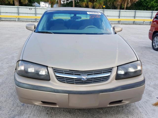 2G1WF52EX59145986 - 2005 CHEVROLET IMPALA GOLD photo 9