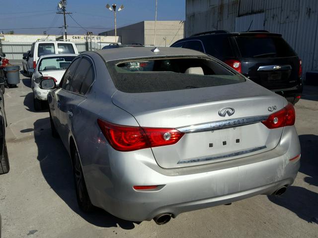 JN1BV7AP5FM354812 - 2015 INFINITI Q50 BASE SILVER photo 3