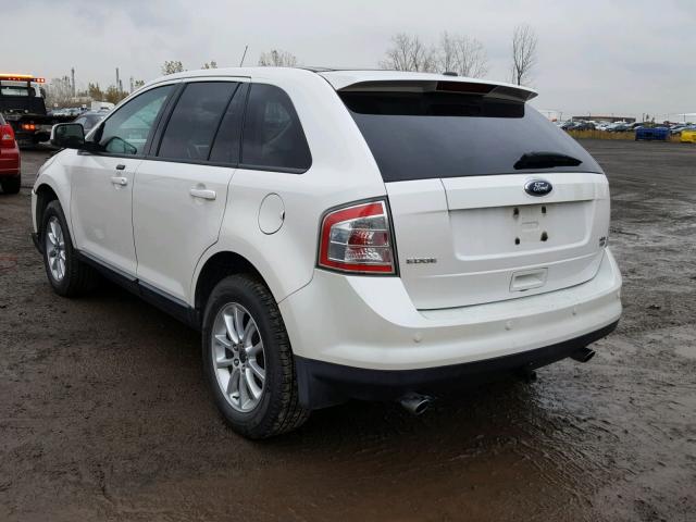 2FMDK4JC4ABB00254 - 2010 FORD EDGE SEL WHITE photo 3