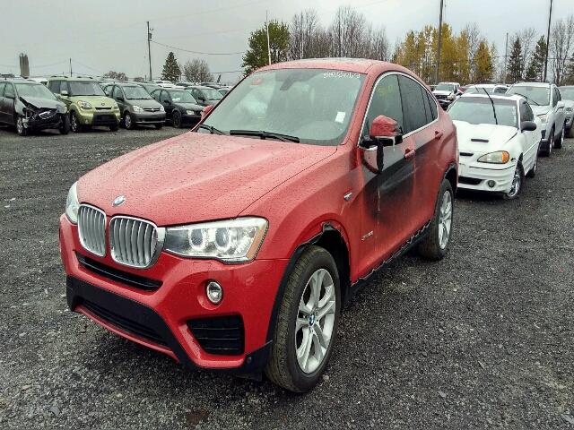 5UXXW3C58G0R18898 - 2016 BMW X4 XDRIVE2 RED photo 2