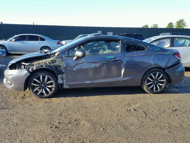 2HGFG3B03EH501361 - 2014 HONDA CIVIC EXL 灰色 照片 9