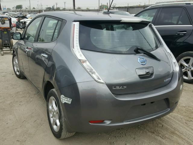 1N4AZ0CP7FC304250 - 2015 NISSAN LEAF S GRAY photo 3