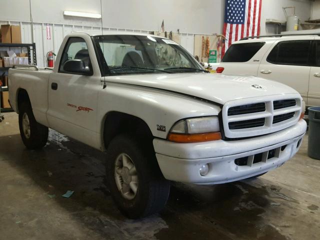 1B7GG26XXXS198594 - 1999 DODGE DAKOTA WHITE photo 1