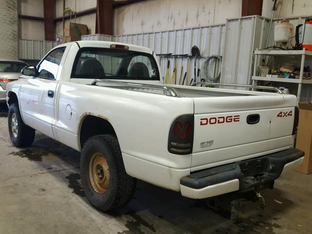 1B7GG26XXXS198594 - 1999 DODGE DAKOTA WHITE photo 3