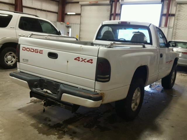 1B7GG26XXXS198594 - 1999 DODGE DAKOTA WHITE photo 4