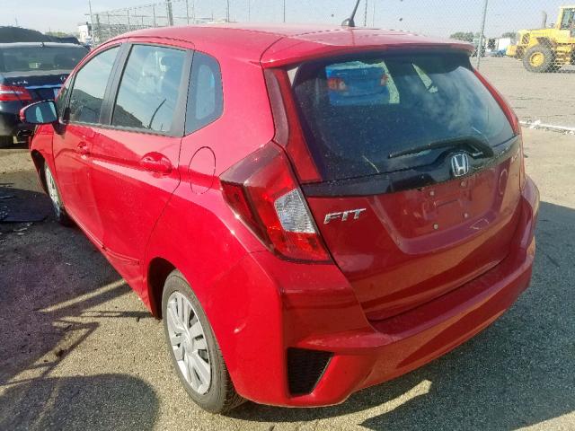 3HGGK5H54FM732046 - 2015 HONDA FIT LX RED photo 3