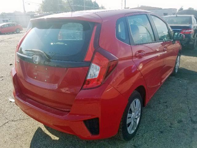 3HGGK5H54FM732046 - 2015 HONDA FIT LX RED photo 4