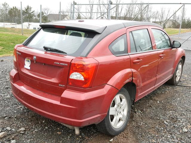 1B3HB48A79D216114 - 2009 DODGE CALIBER SX RED photo 4