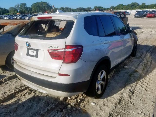 5UXWX5C55BL711770 - 2011 BMW X3 XDRIVE2 WHITE photo 4